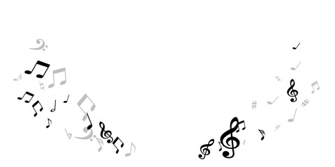 Musical note icons vector wallpaper. Melody