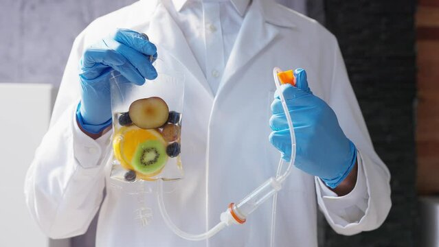 IV Drip Vitamin Infusion Therapy Saline