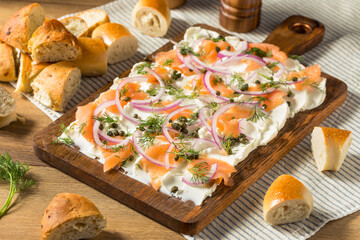 Homemade Cream Cheese Lox Bagel Board