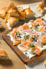 Homemade Cream Cheese Lox Bagel Board