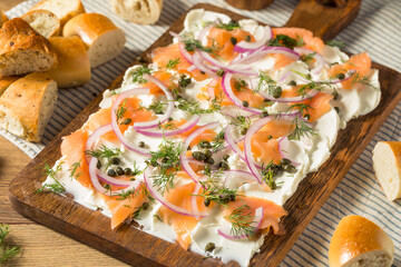Homemade Cream Cheese Lox Bagel Board