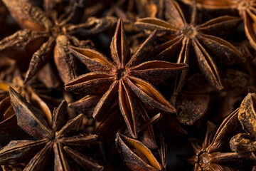 Raw Brown Organic Star Anise Spice