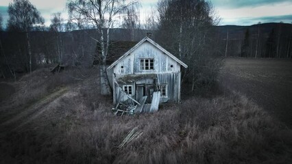 Beautiful shot of an old house in an abandoned area