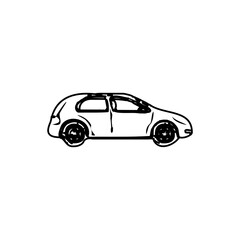Plakat black and white drawings sketches of cars with transparent backgrounds