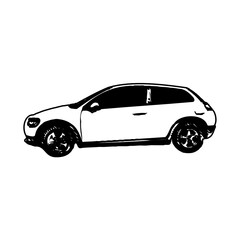 black and white drawings sketches of cars with transparent backgrounds