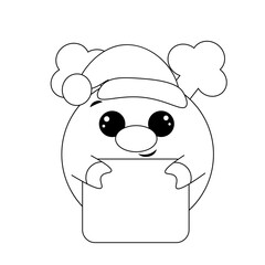 Cute Reindeer with poster without text in black and white for congratulation
