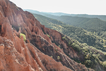 Fototapeta premium Stob Pyramids in Bulgaria. Some beautiful unique nature made by water and rocks.