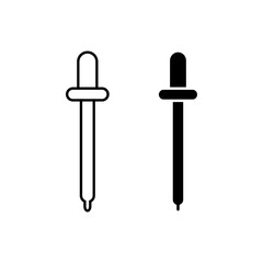 Dropper Pipette icon illustration isolated vector sign symbol on white background