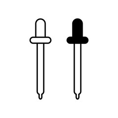 Dropper Pipette icon illustration isolated vector sign symbol on white background