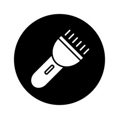 Flashlight icon, simple vector icon. Vector illustration on white background