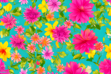 Floral Wallpaper, Seamless Pattern