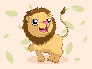 Süßer Comic Löwe