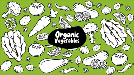 seamless pattern of vegetable