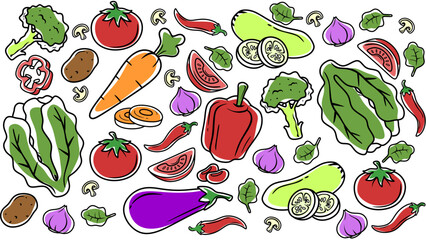 Colorful Vegetable set