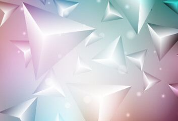 Light Green, Red vector background with polygonal style.