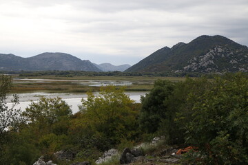 lake and mountains