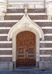 Old antique wooden door.