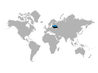 バルト三国のエストニアの地図
