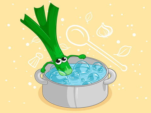 Cooler Lauch im Whirlpool