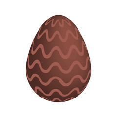 Chocolate Easter eggs. Vector illustration.