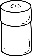 Cosmetic packaging jar doodle illustration for decor and design.
