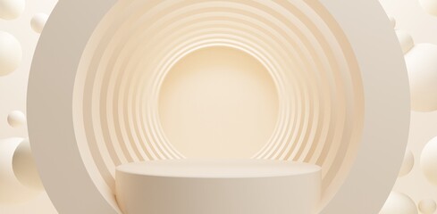 Obraz premium abstract background glass clear, podium stage pedestal for cosmetic product showcase scene, 3d illustration rendering