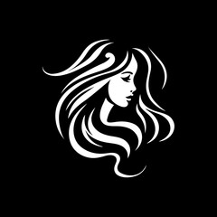 wavy hair logo , beauty salon logo, hair dresser logo , cosmetic logo