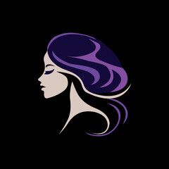 wavy hair logo , beauty salon logo, hair dresser logo , cosmetic logo