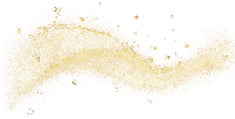 Abstract line hand-drawn with gold glitter