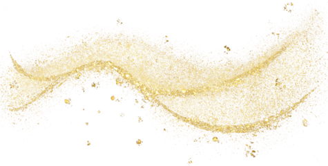 Abstract line hand-drawn with gold glitter