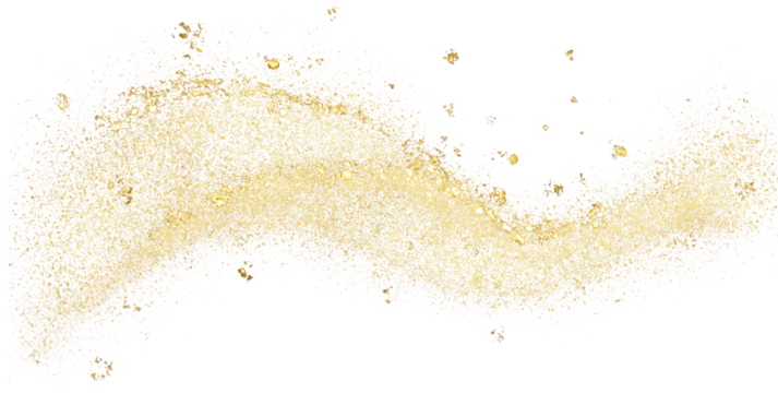 Abstract line hand-drawn with gold glitter