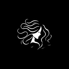 wavy hair logo , beauty salon logo, hair dresser logo , cosmetic logo