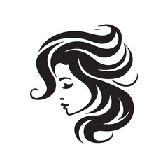 wavy hair logo , beauty salon logo, hair dresser logo , cosmetic logo