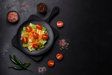 Chinese cabbage with carrots and apples, delicious salad
