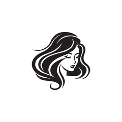 wavy hair logo , beauty salon logo, hair dresser logo , cosmetic logo