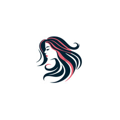 wavy hair logo , beauty salon logo, hair dresser logo , cosmetic logo