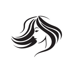 wavy hair logo , beauty salon logo, hair dresser logo , cosmetic logo