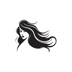 wavy hair logo , beauty salon logo, hair dresser logo , cosmetic logo