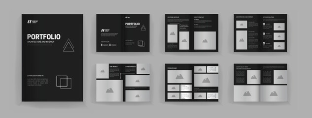12 page interior catalogue template minimalist design