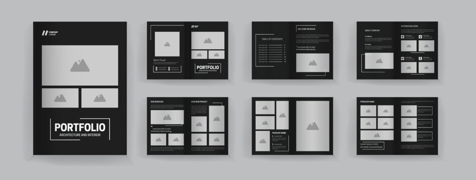 12 page interior catalogue template minimalist design