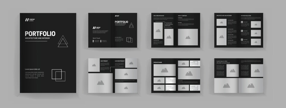 12 page interior catalogue template minimalist design