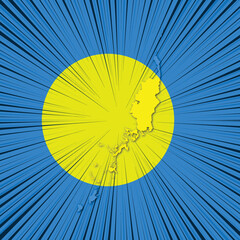 Palau National Day Map Design