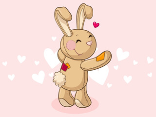 Liebender Comic Teddy-Bär