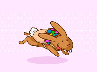 Süßer Comic Osterhase