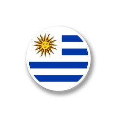 Fototapeta premium flag Uruguay, Circle flag Illustrated Football tournament teams on colourful background divided in to groups