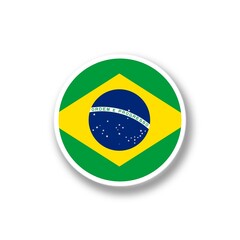 Fototapeta premium flag Brazil, Circle flag Illustrated Football tournament teams on colourful background divided in to groups