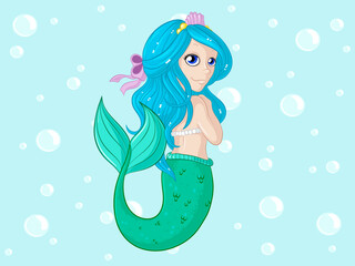 Comic Meerjungfrau