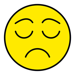 Sad Filled Line Icon