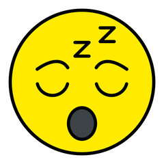 Sleepy Filled Line Icon