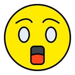 Shocked Filled Line Icon